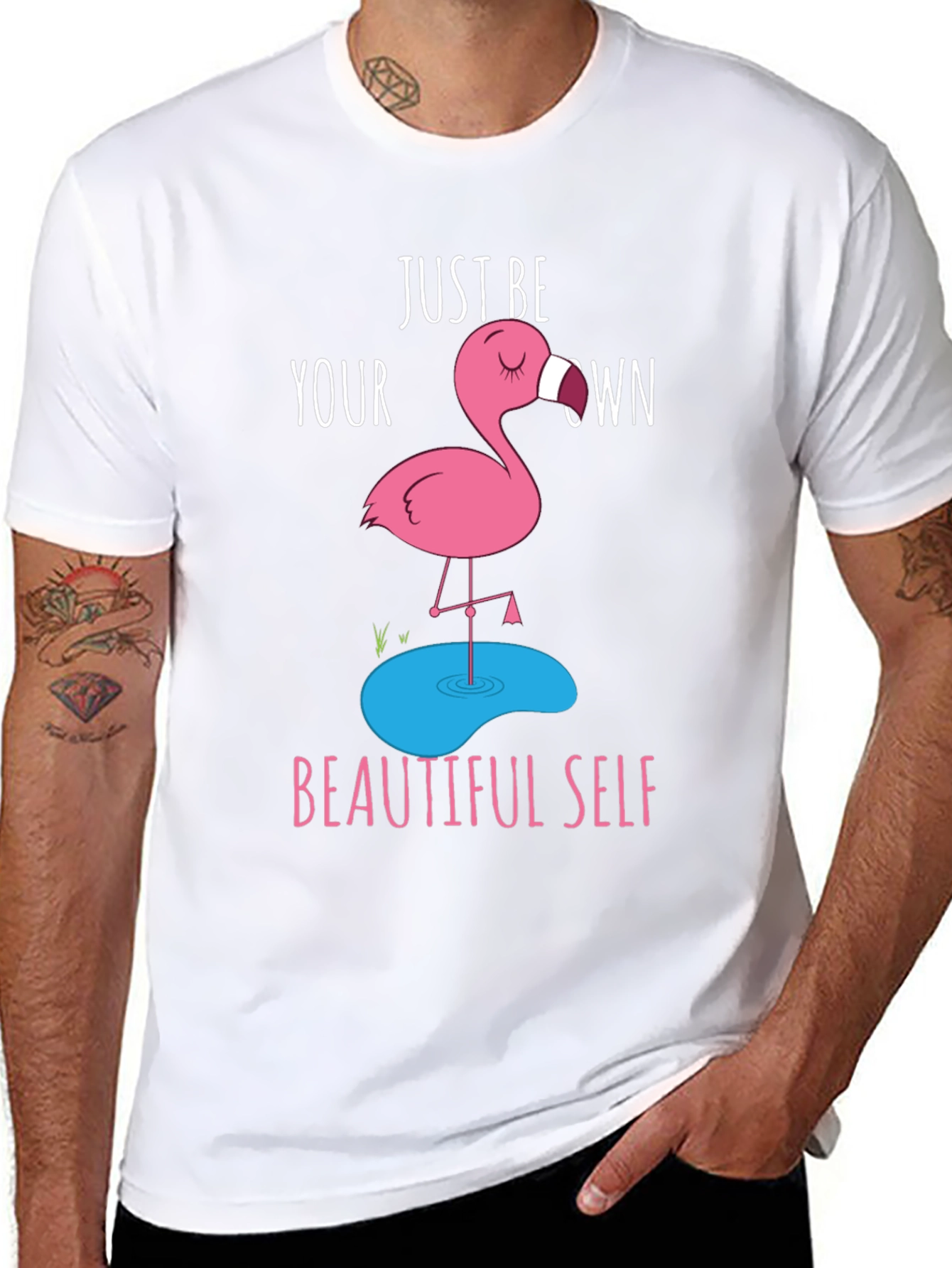 Just Be Your Own Beautiful Self - Flamingo T-Shirt