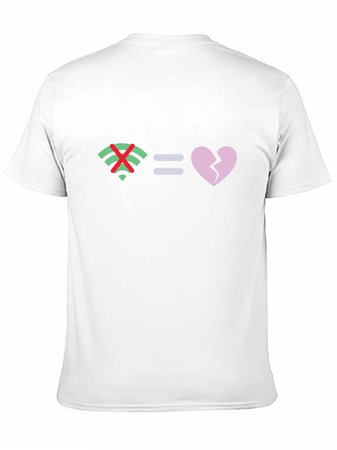 No Wifi Broken Heart Graphic Tee - Black Cotton