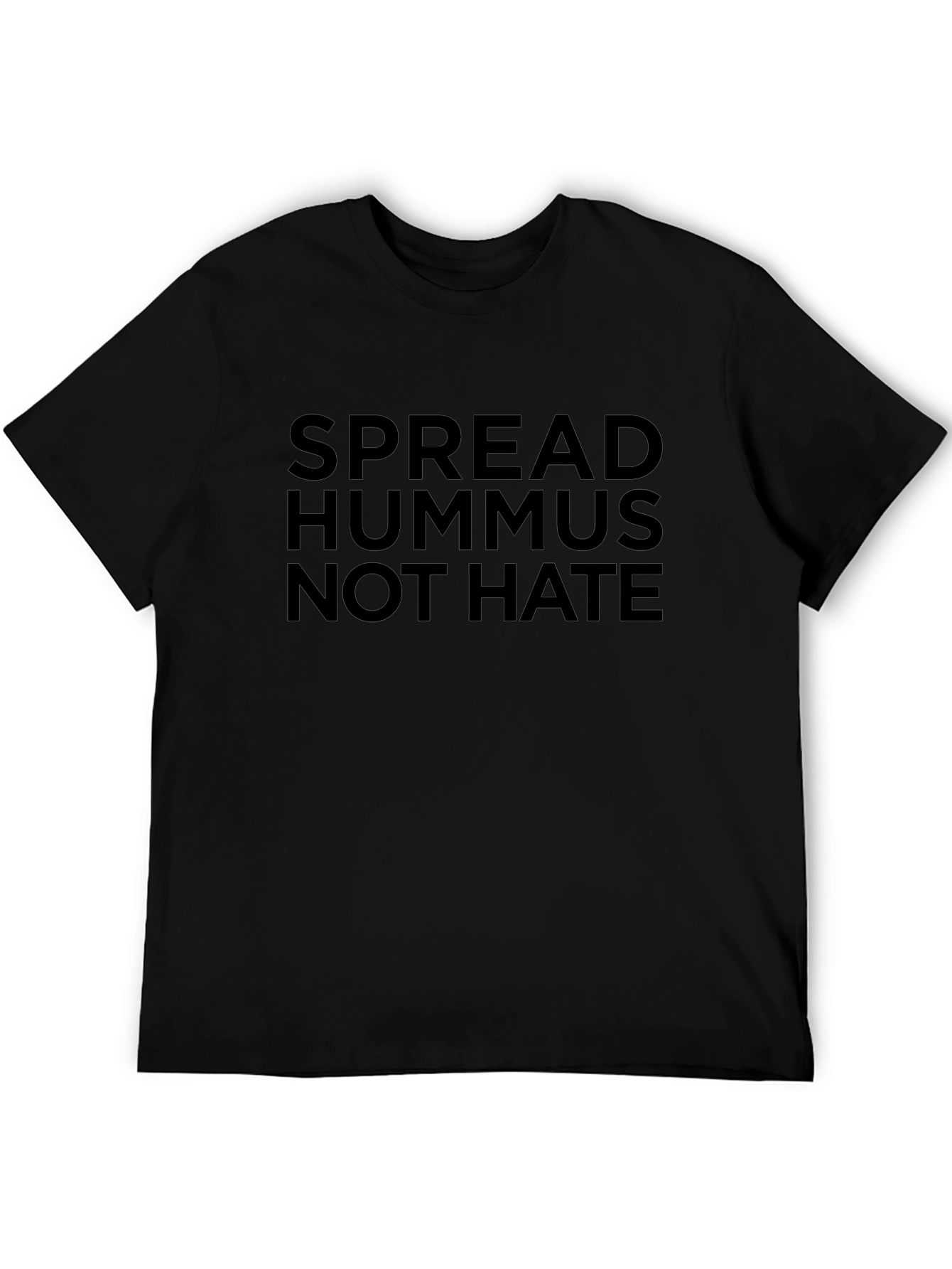 Spread Hummus Not Hate Black Graphic Tee