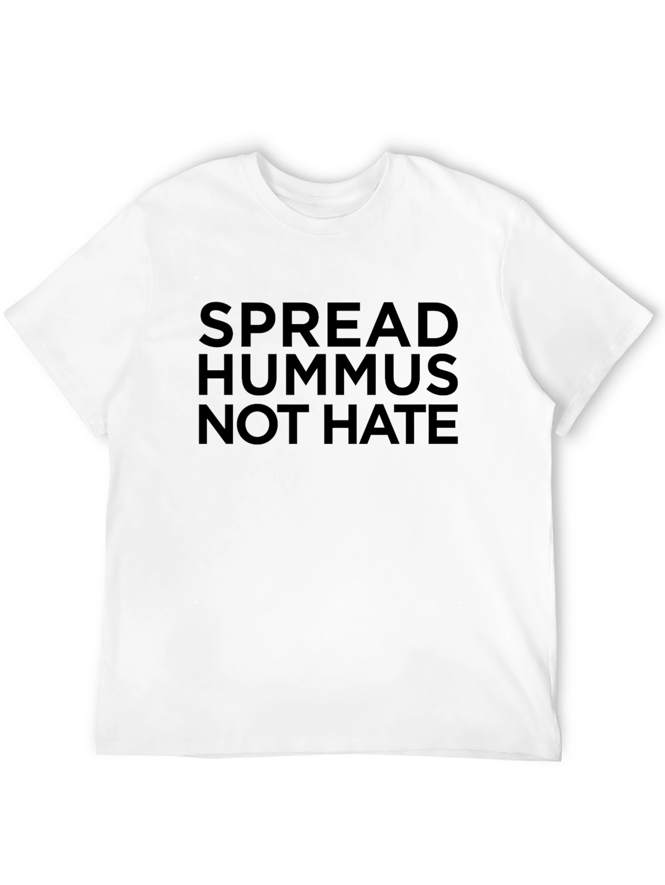 Spread Hummus Not Hate Black Graphic Tee