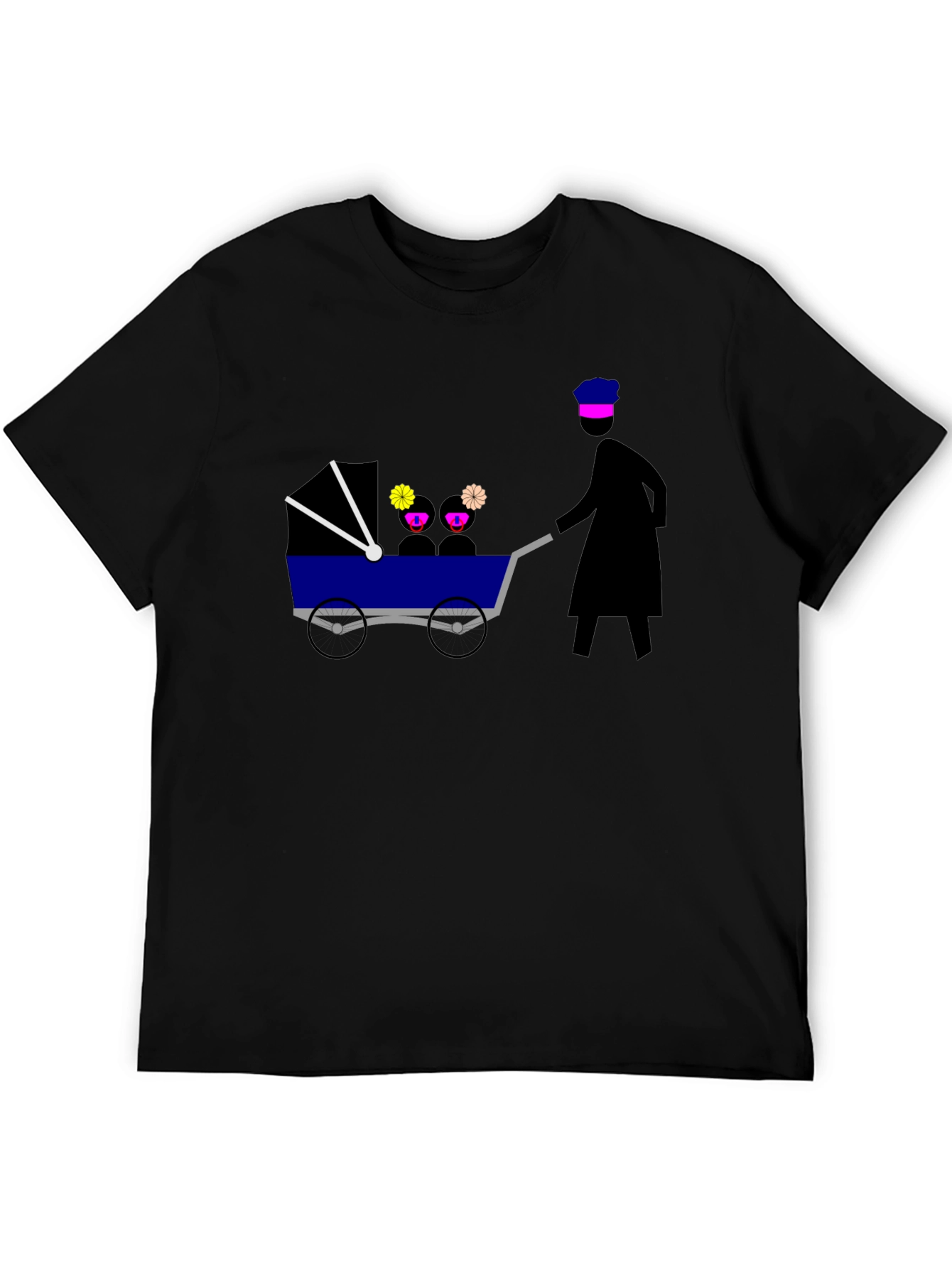 Novelty Graphic Tee - Silhouette Pushing Stroller