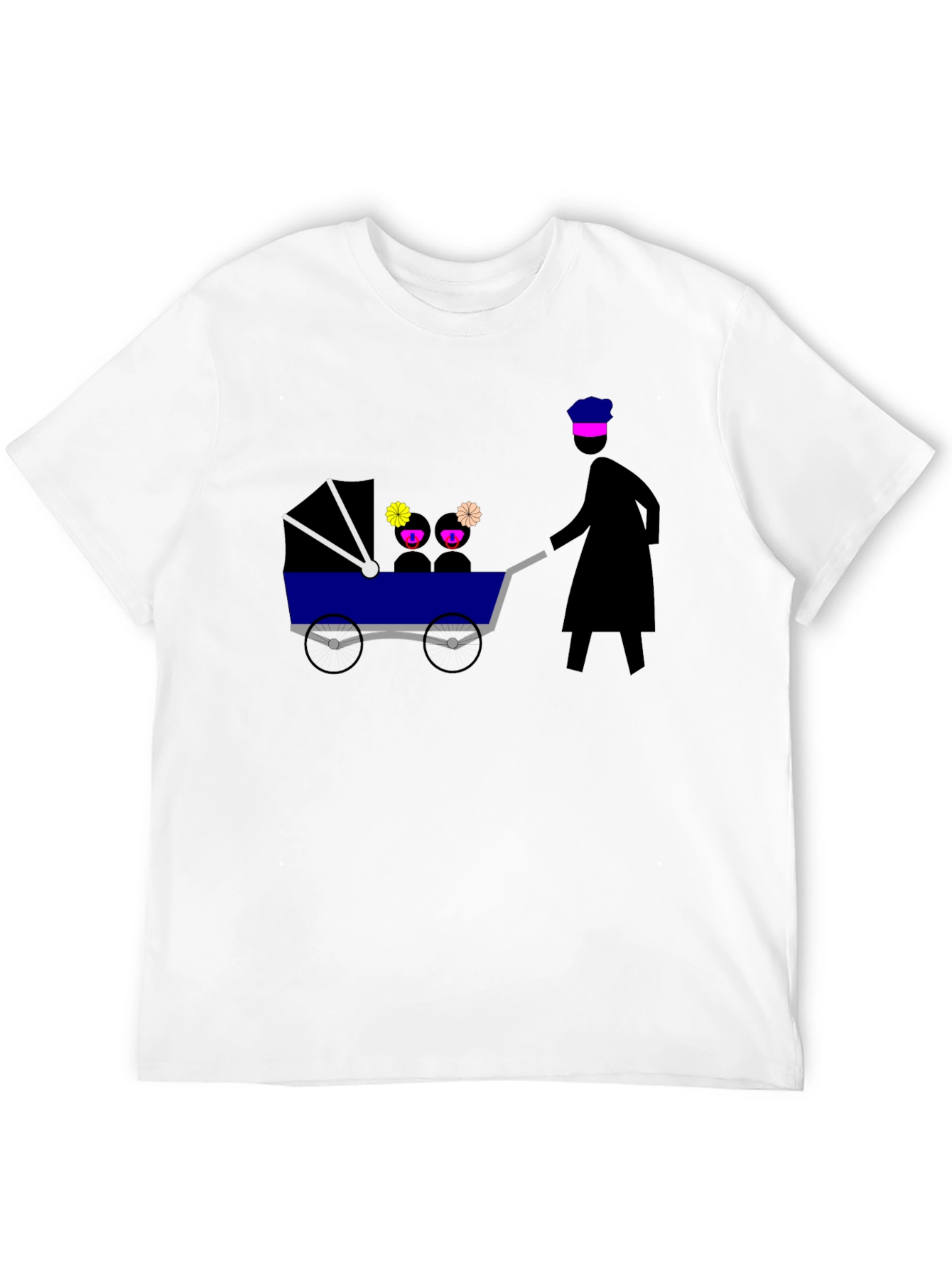 Novelty Graphic Tee - Silhouette Pushing Stroller