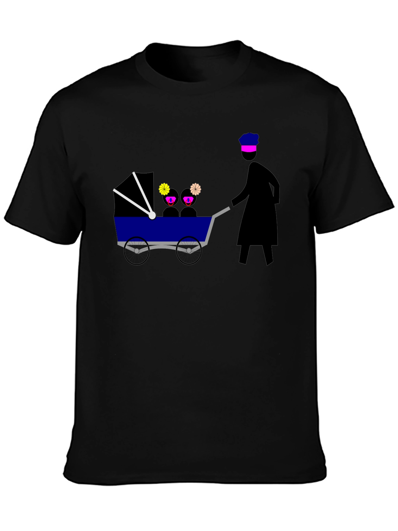 Novelty Graphic Tee - Silhouette Pushing Stroller