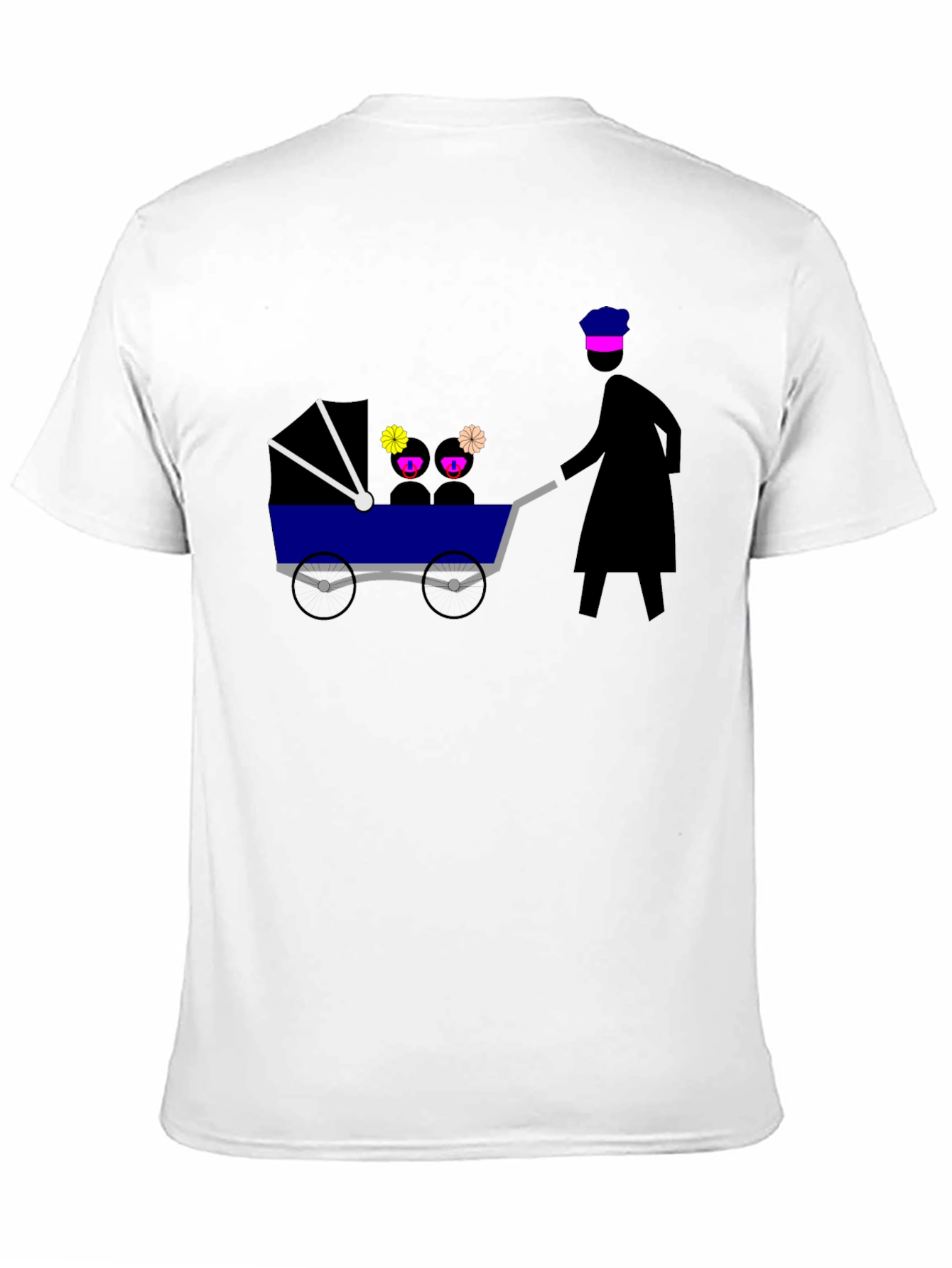 Novelty Graphic Tee - Silhouette Pushing Stroller