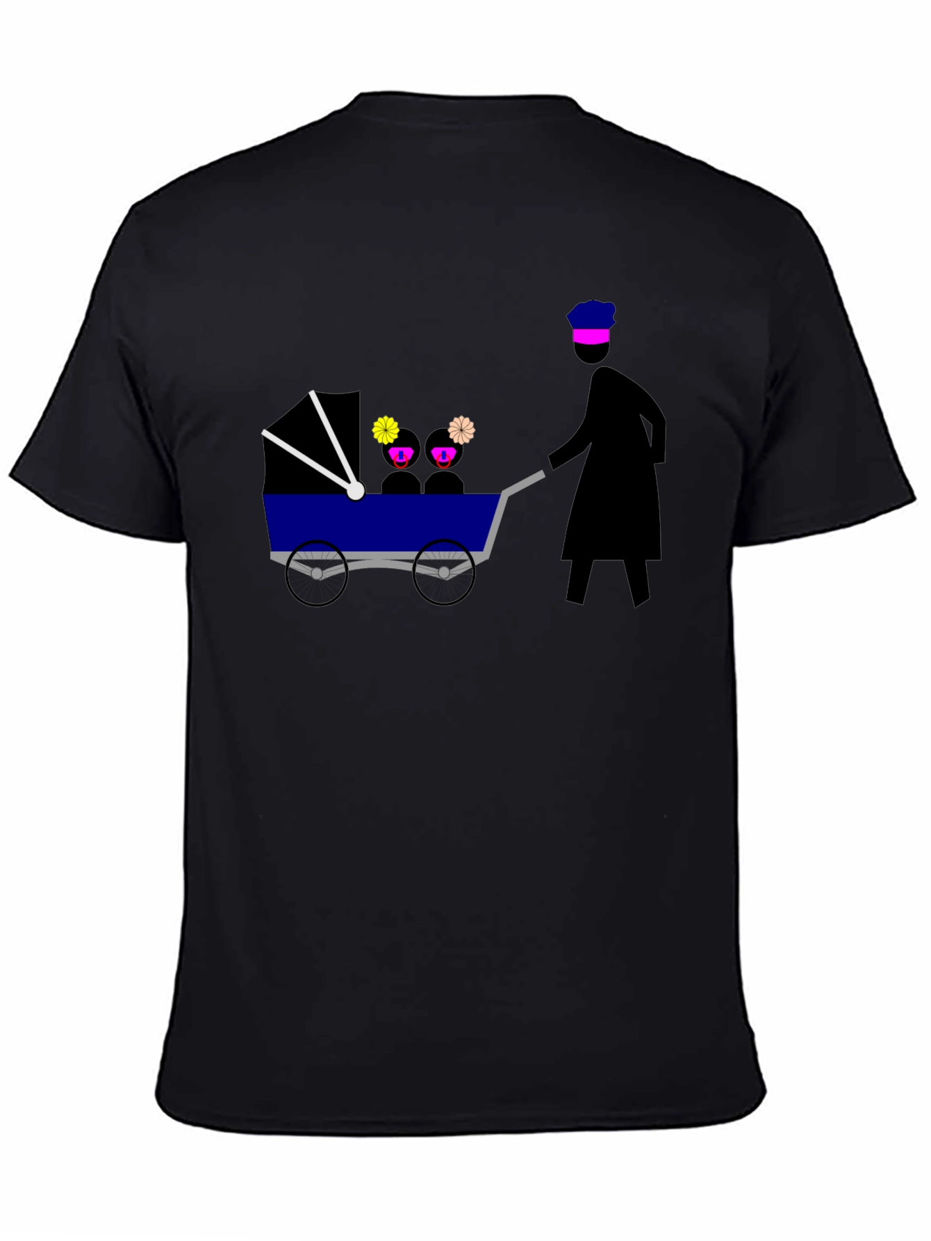 Novelty Graphic Tee - Silhouette Pushing Stroller