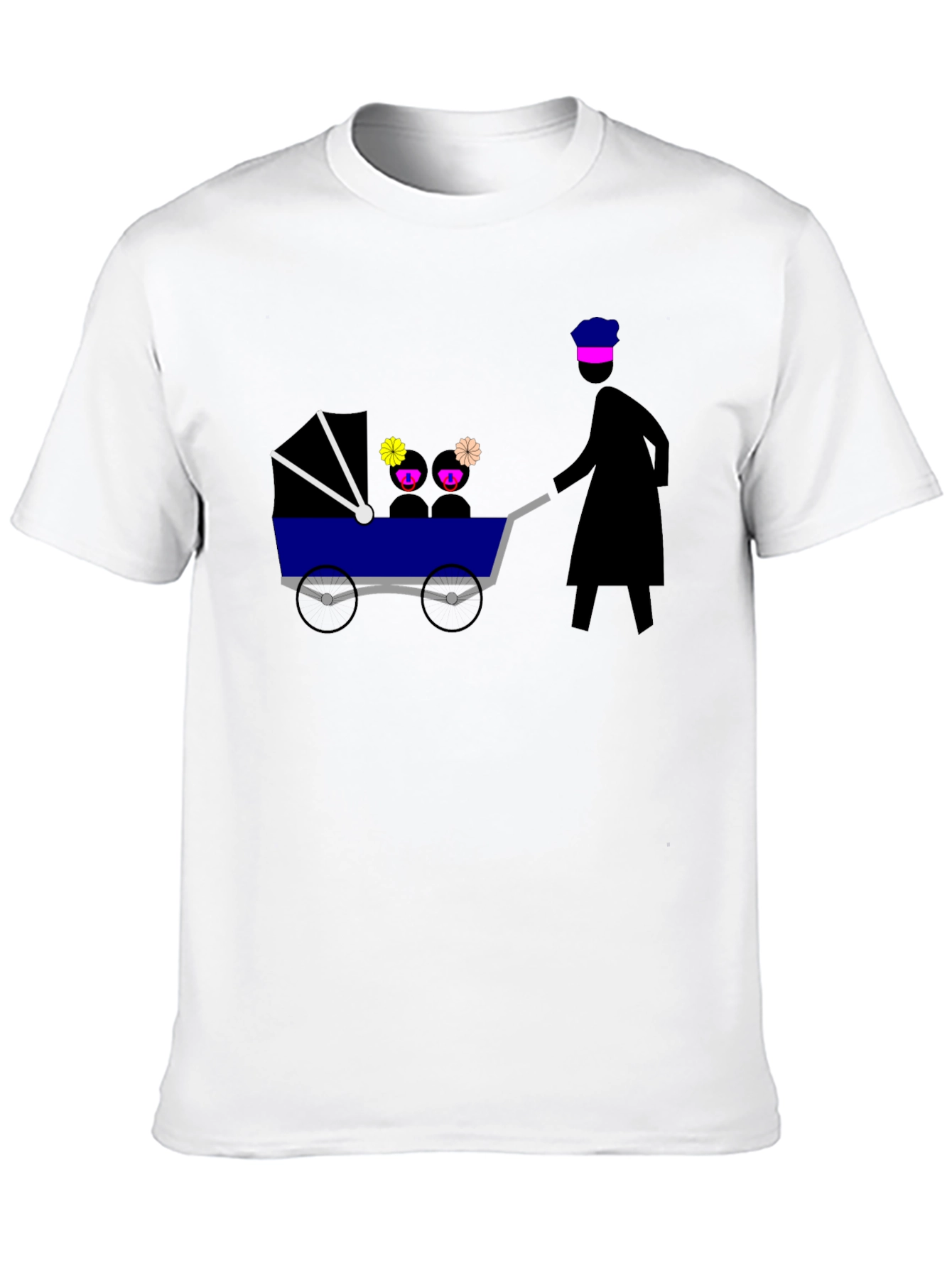 Novelty Graphic Tee - Silhouette Pushing Stroller