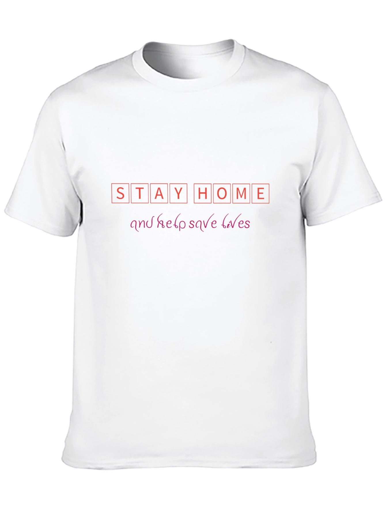 Stay Home Save Lives Graphic Tee - Black