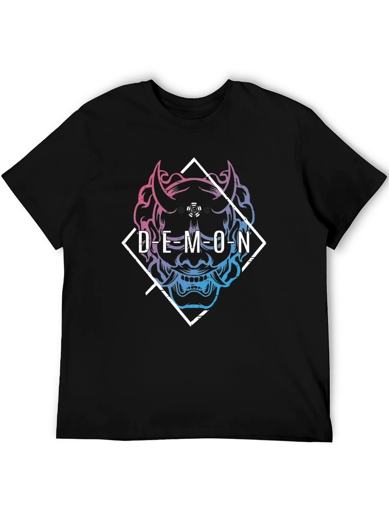 Demon Graphic Print Black T-Shirt