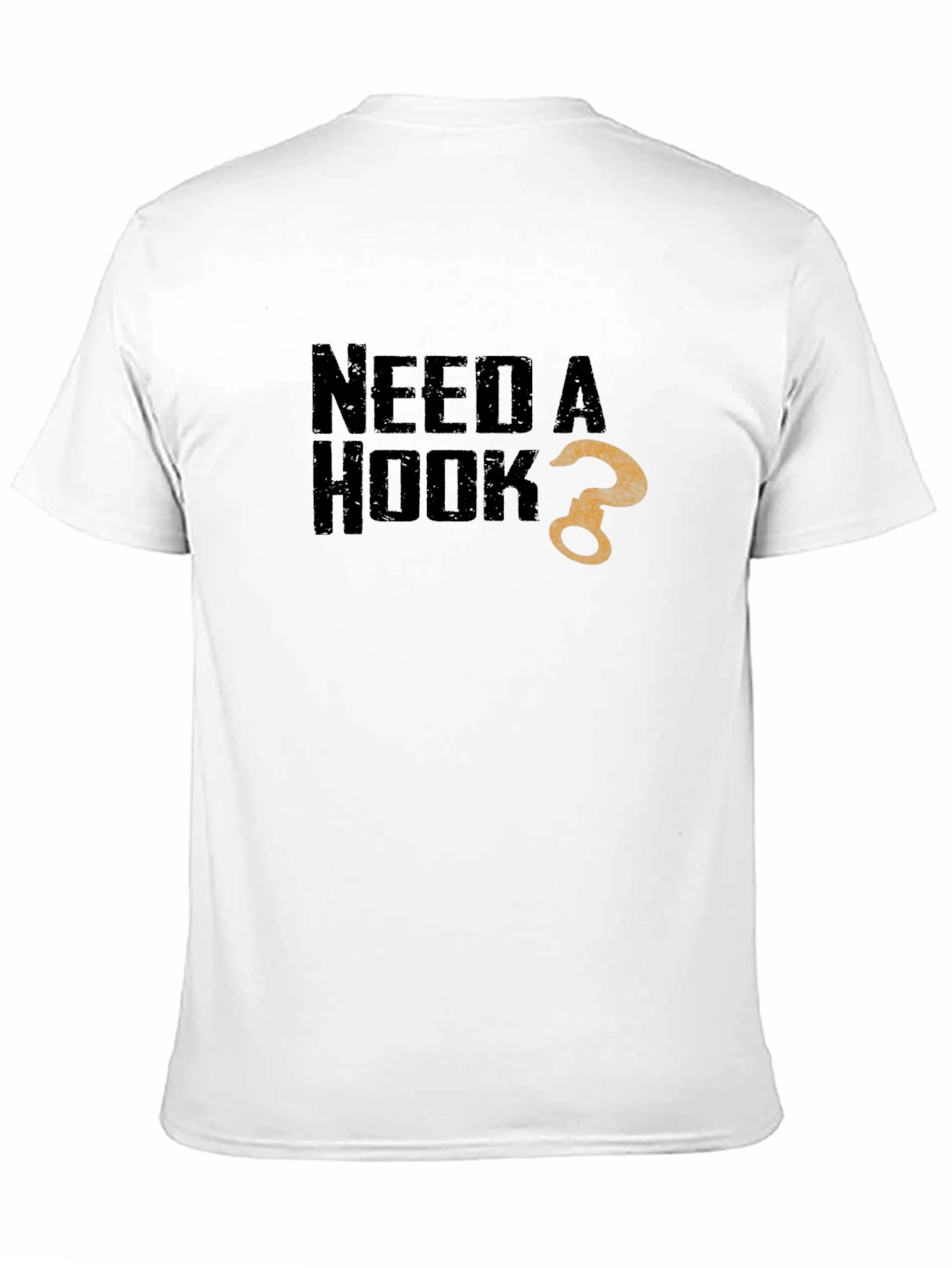 Need a Hook? Graphic Print Black T-Shirt