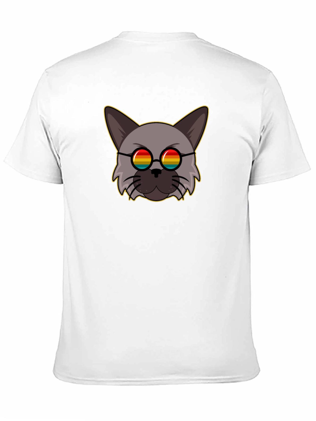Rainbow Glasses Cat Graphic Tee