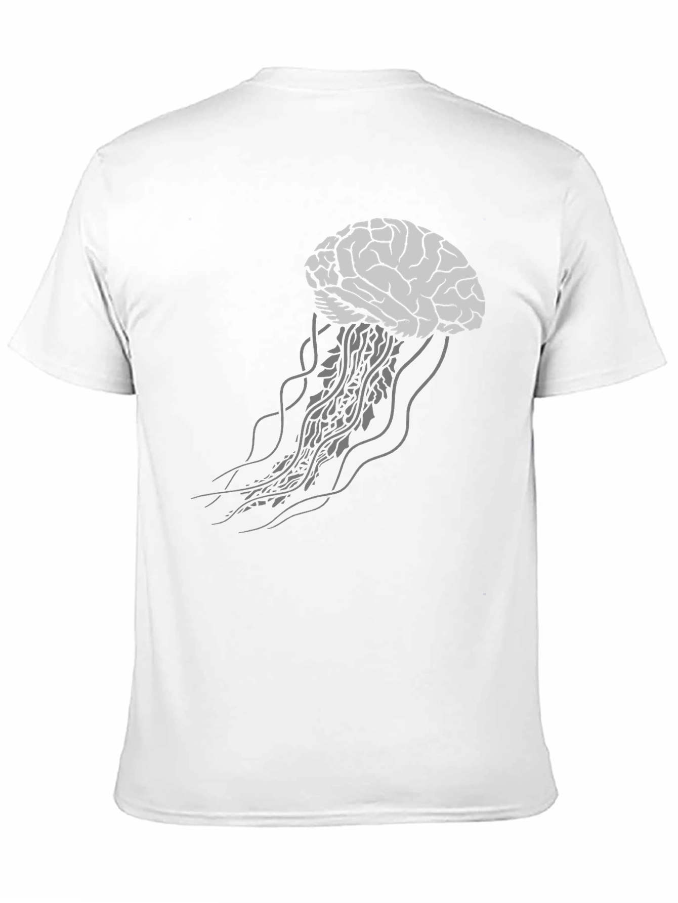 Brain Jellyfish Graphic Tee - Unisex Black T-Shirt