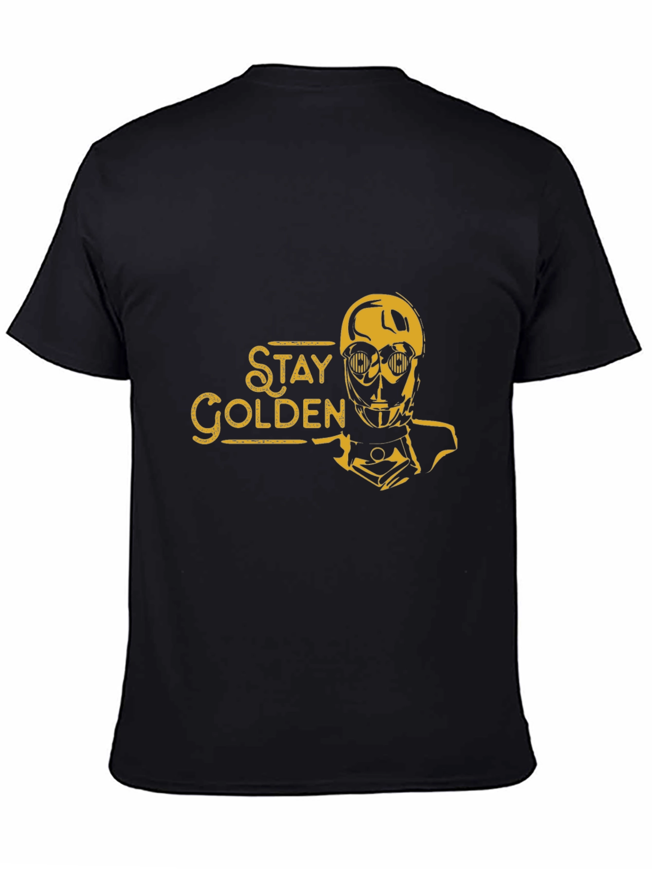 Stay Golden Robot Graphic Tee - Black