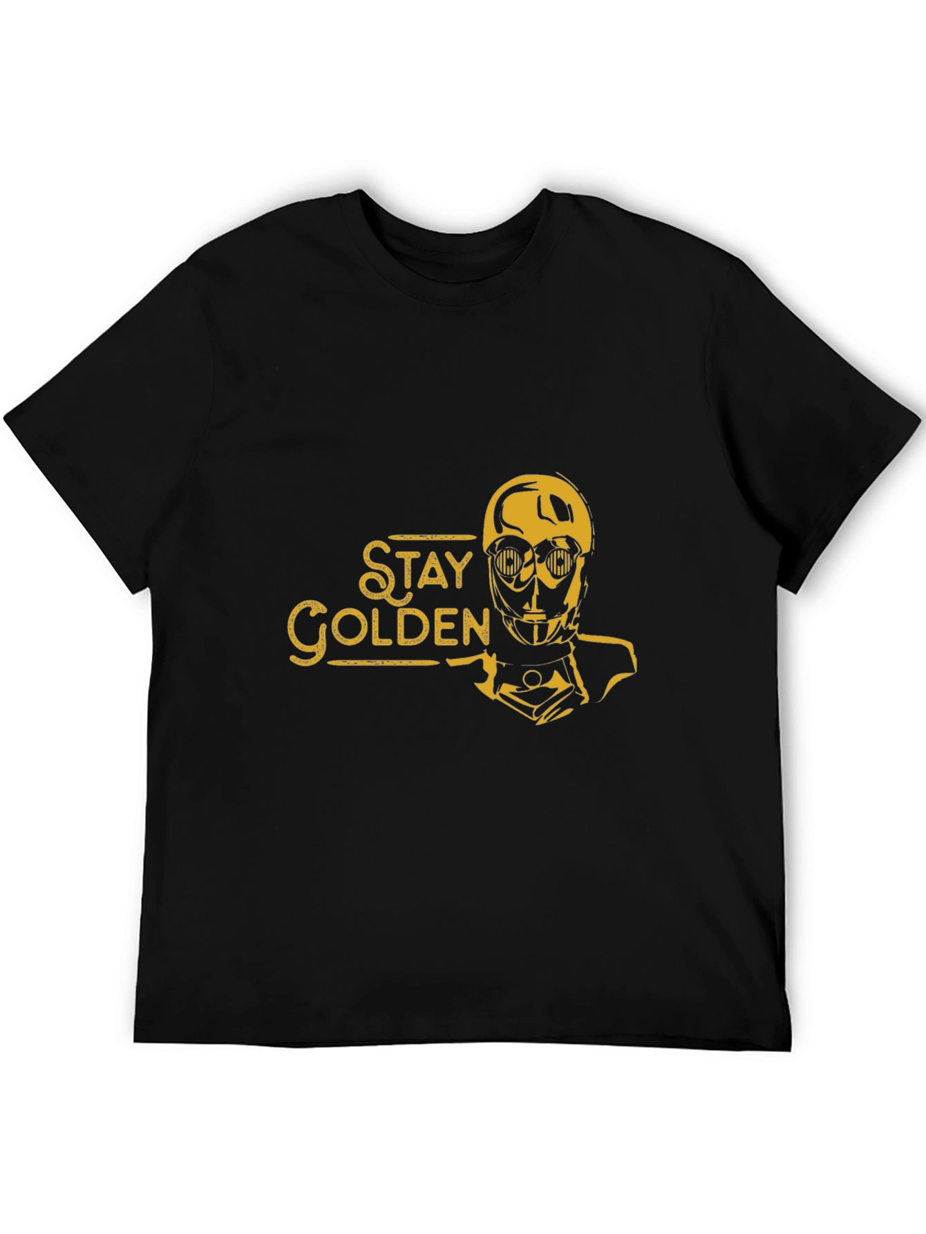 Stay Golden Robot Graphic Tee - Black