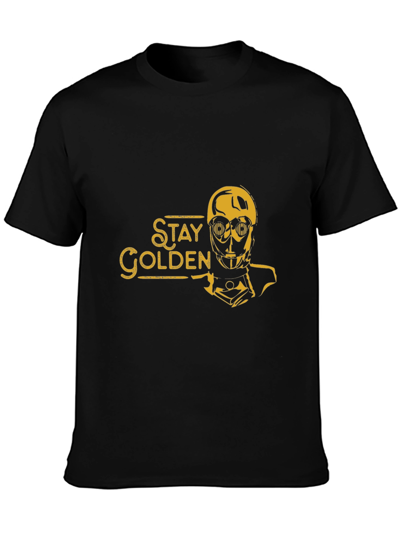 Stay Golden Robot Graphic Tee - Black