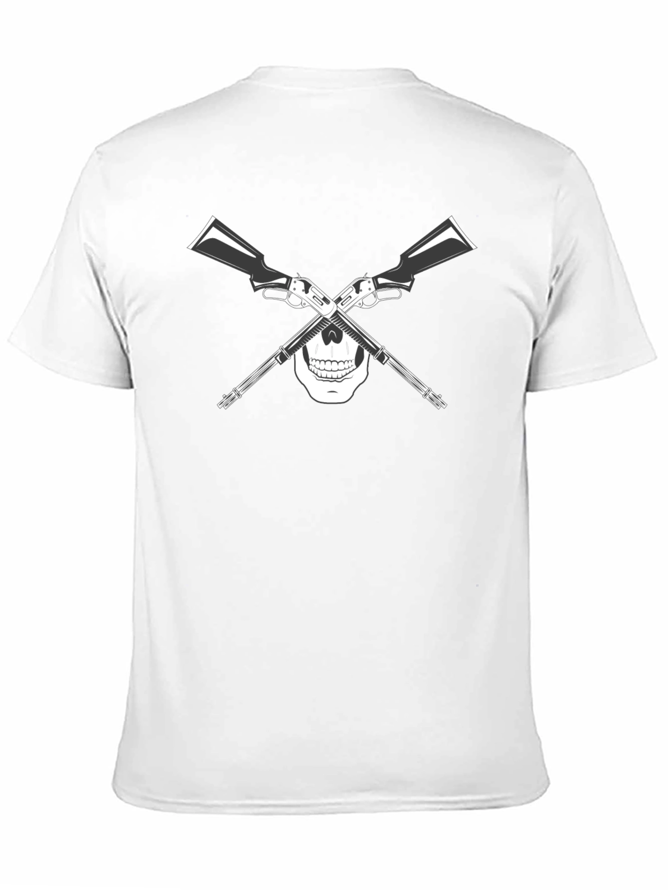 Skull & Cross Guns Graphic T-Shirt