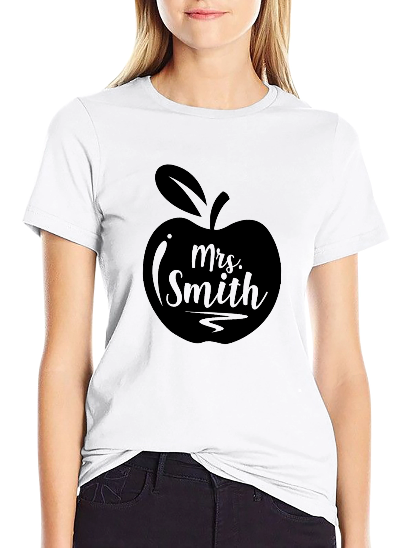 Mrs. Smith Teacher Apple T-Shirt