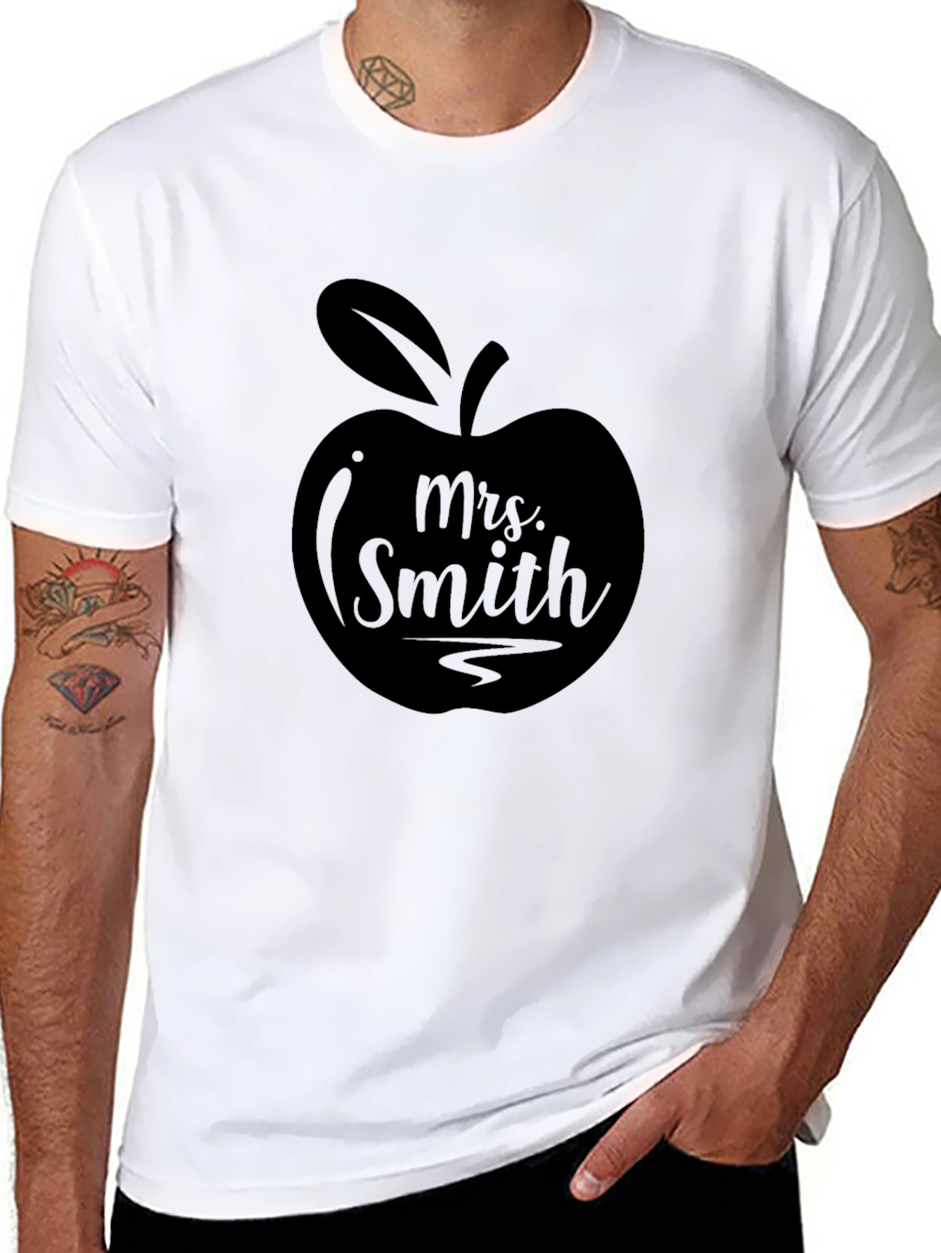 Mrs. Smith Teacher Apple T-Shirt