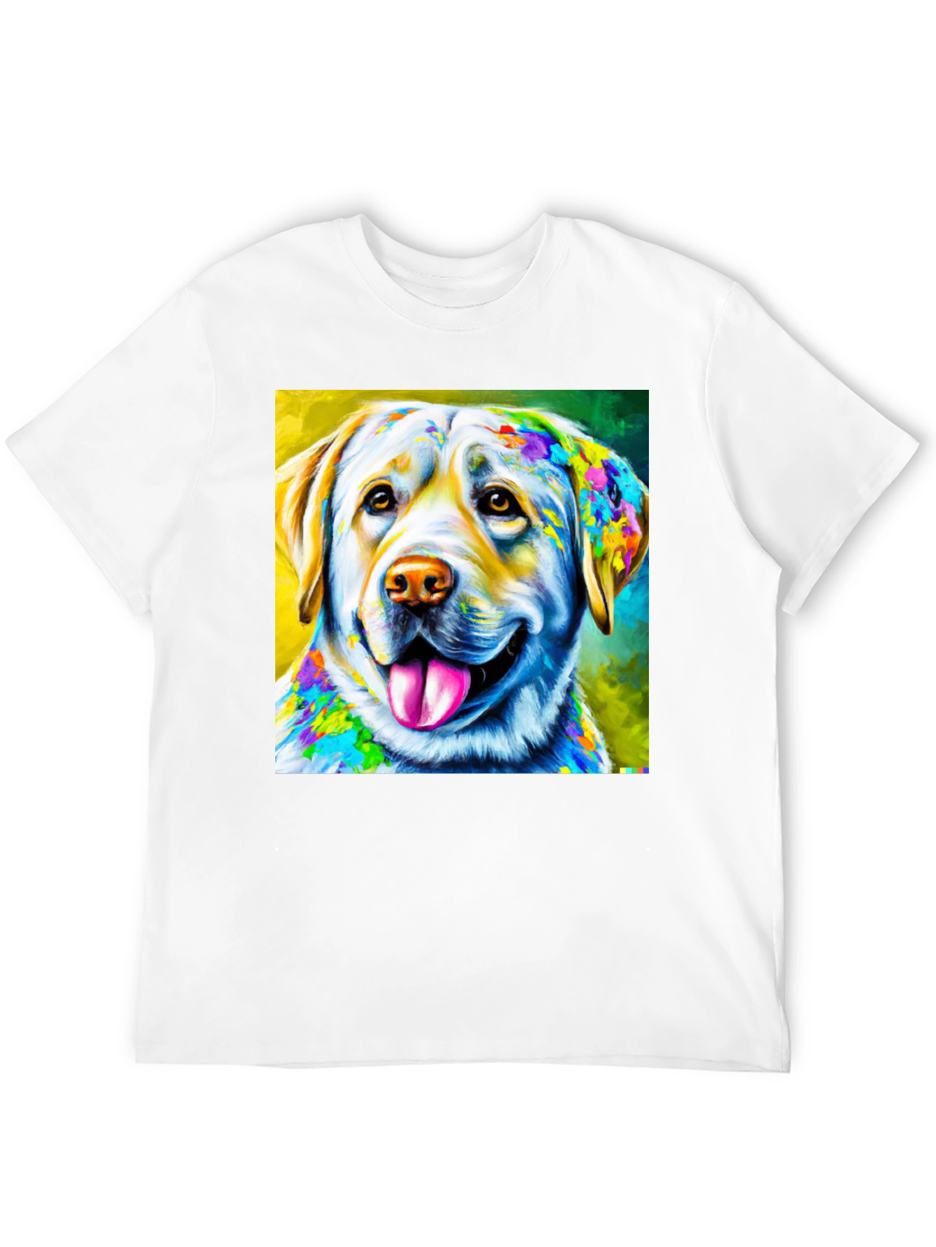 Dog Art Graphic Tee - Vibrant Labrador Design