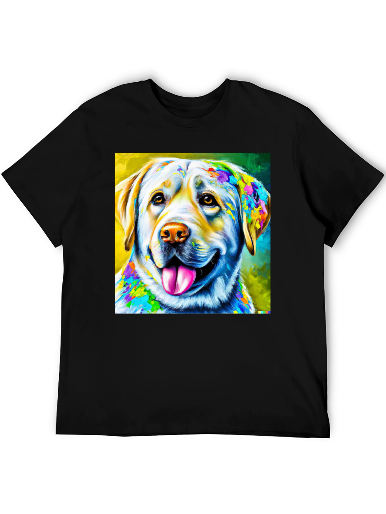Dog Art Graphic Tee - Vibrant Labrador Design