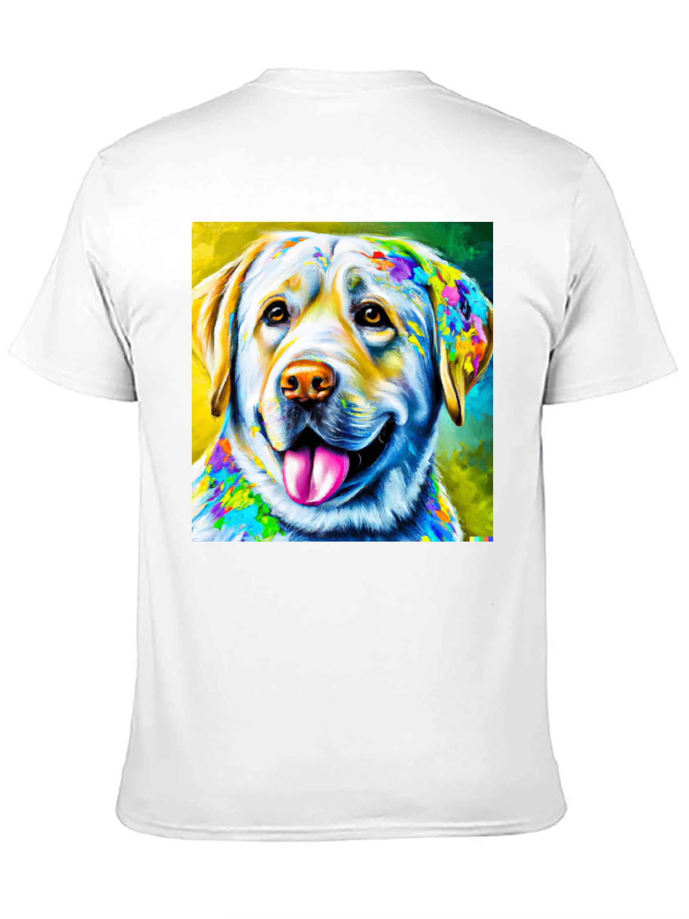 Dog Art Graphic Tee - Vibrant Labrador Design