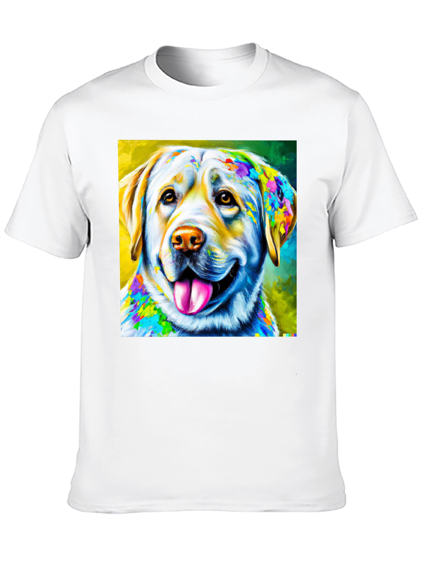 Dog Art Graphic Tee - Vibrant Labrador Design