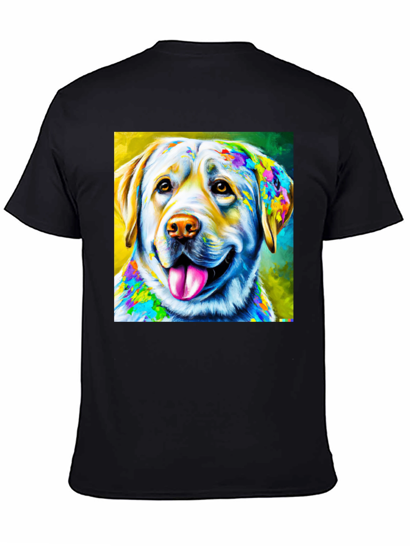 Dog Art Graphic Tee - Vibrant Labrador Design