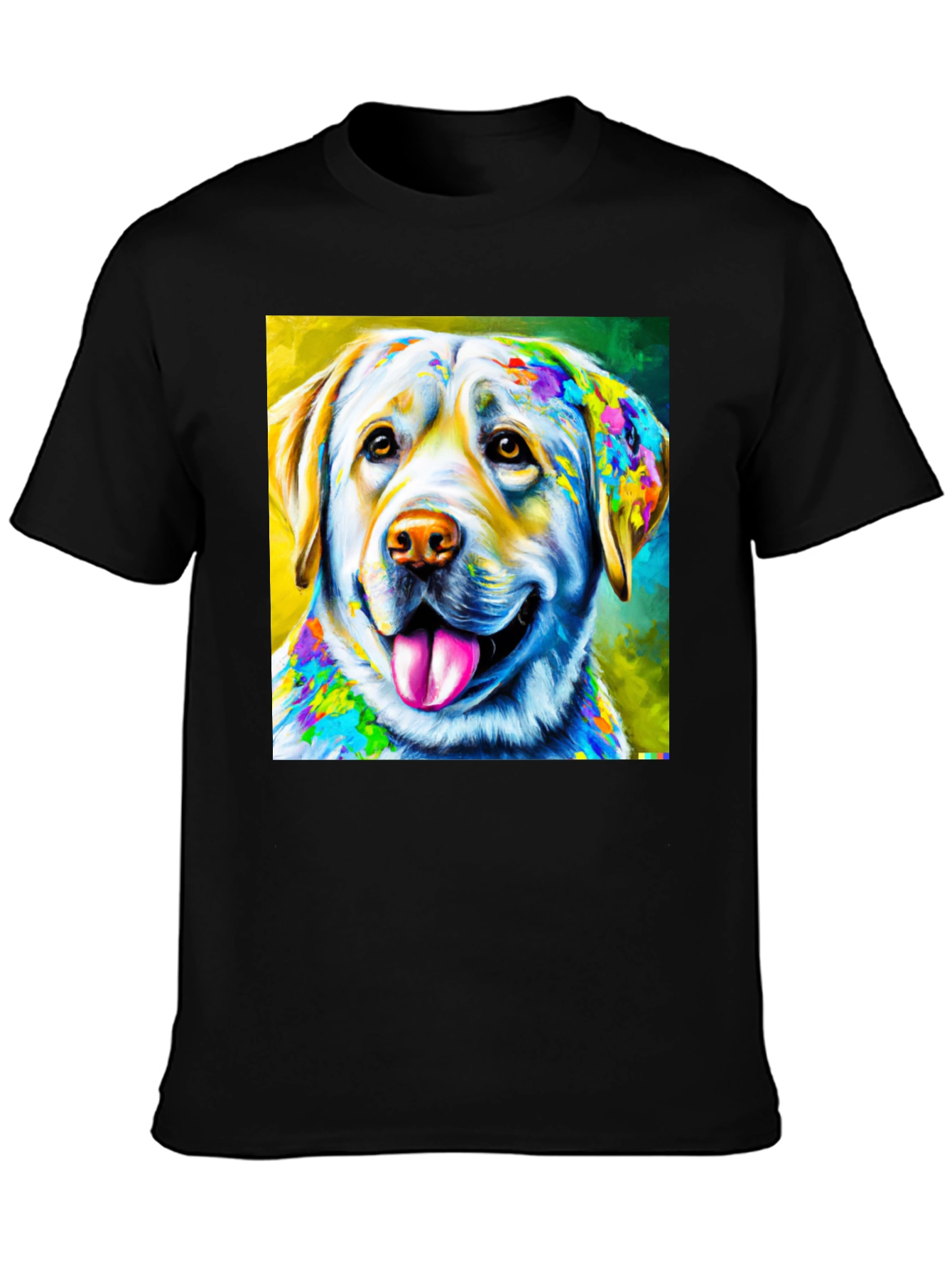 Dog Art Graphic Tee - Vibrant Labrador Design
