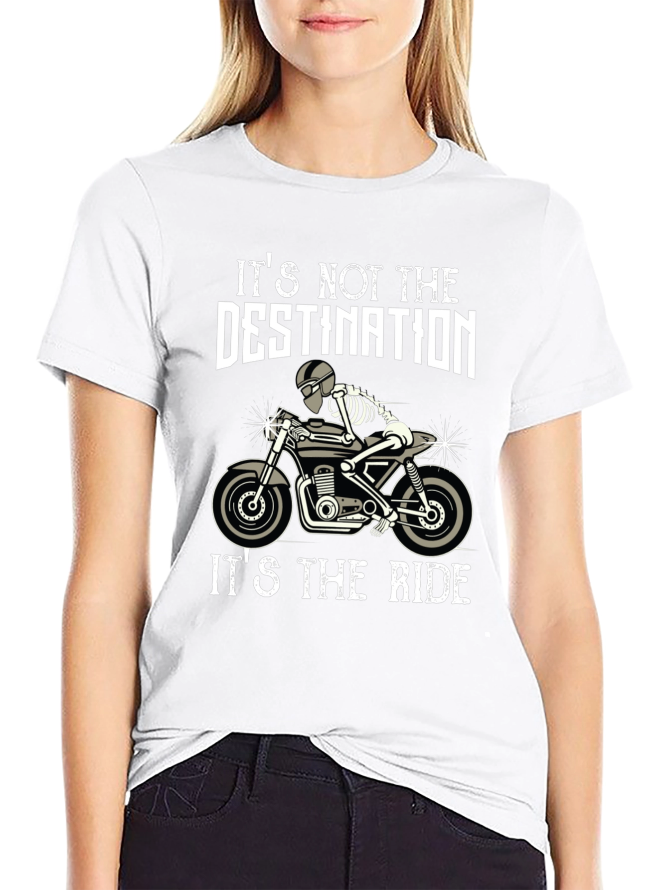 Ride or Die T-Shirt Skeleton Biker Tee