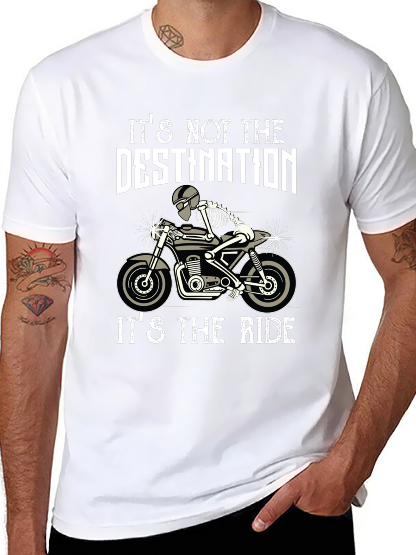 Ride or Die T-Shirt Skeleton Biker Tee