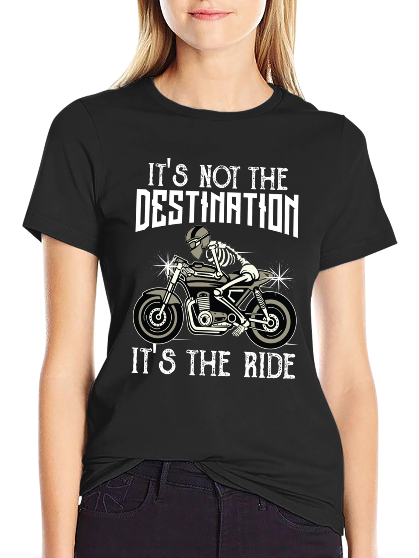 Ride or Die T-Shirt Skeleton Biker Tee