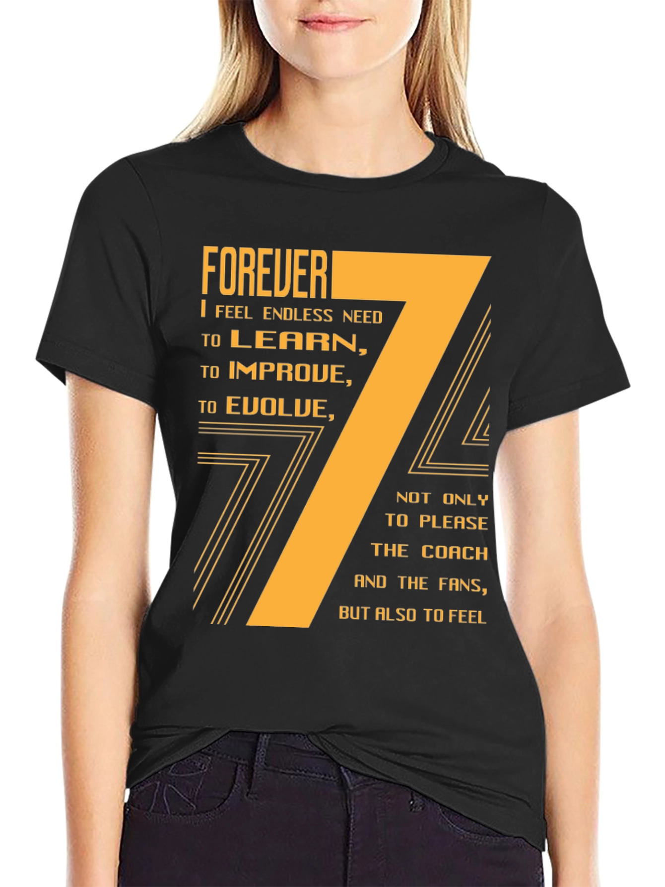 Forever I Need Motivational T-Shirt - Black