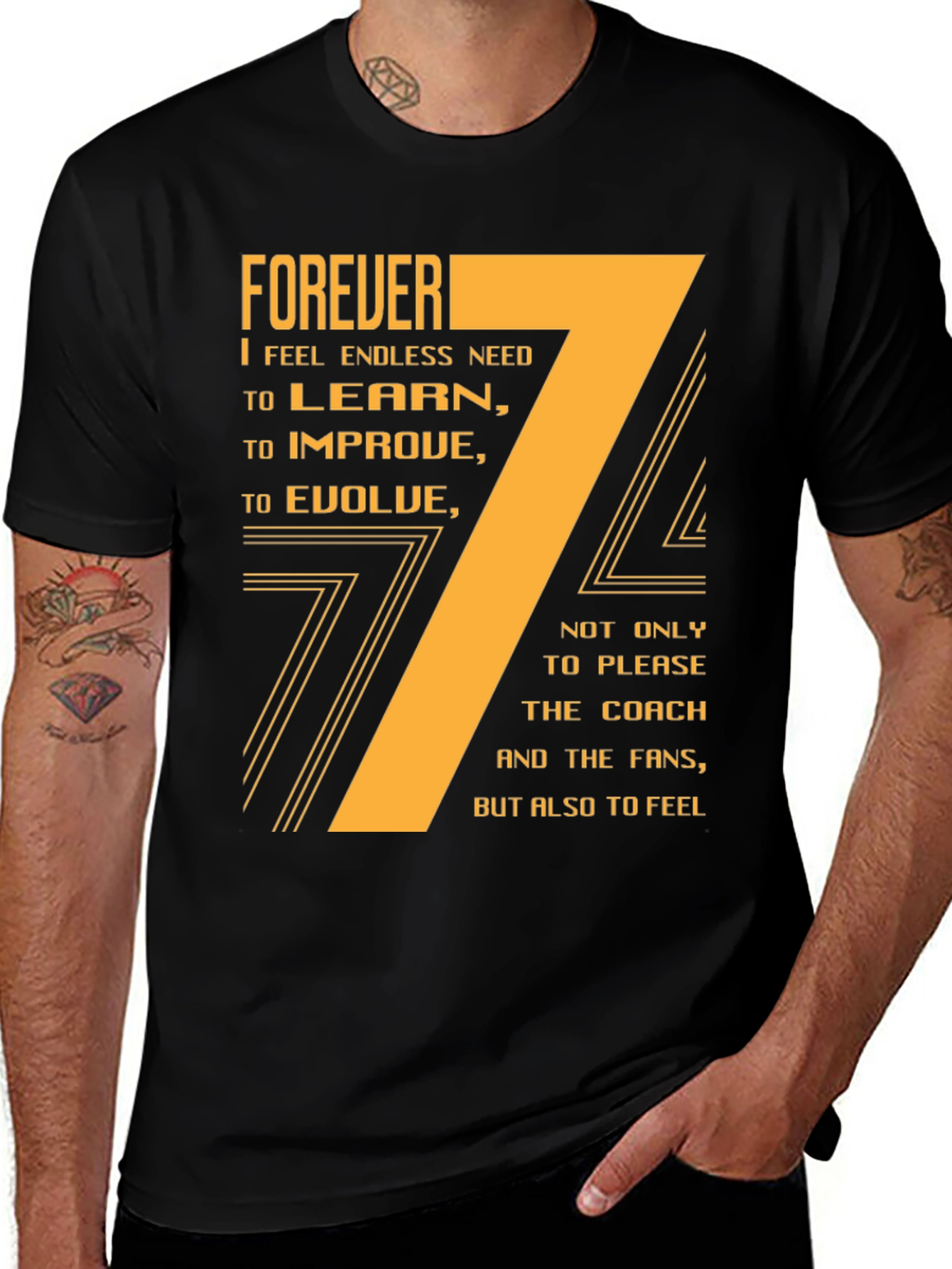 Forever I Need Motivational T-Shirt - Black