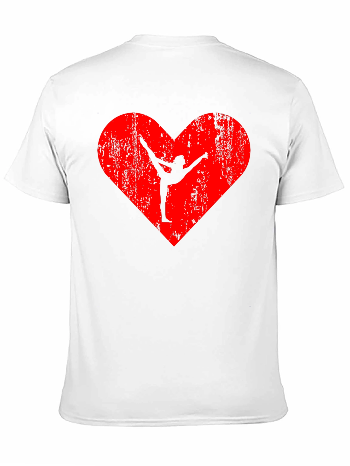 Gymnast Heart Graphic Black T-Shirt