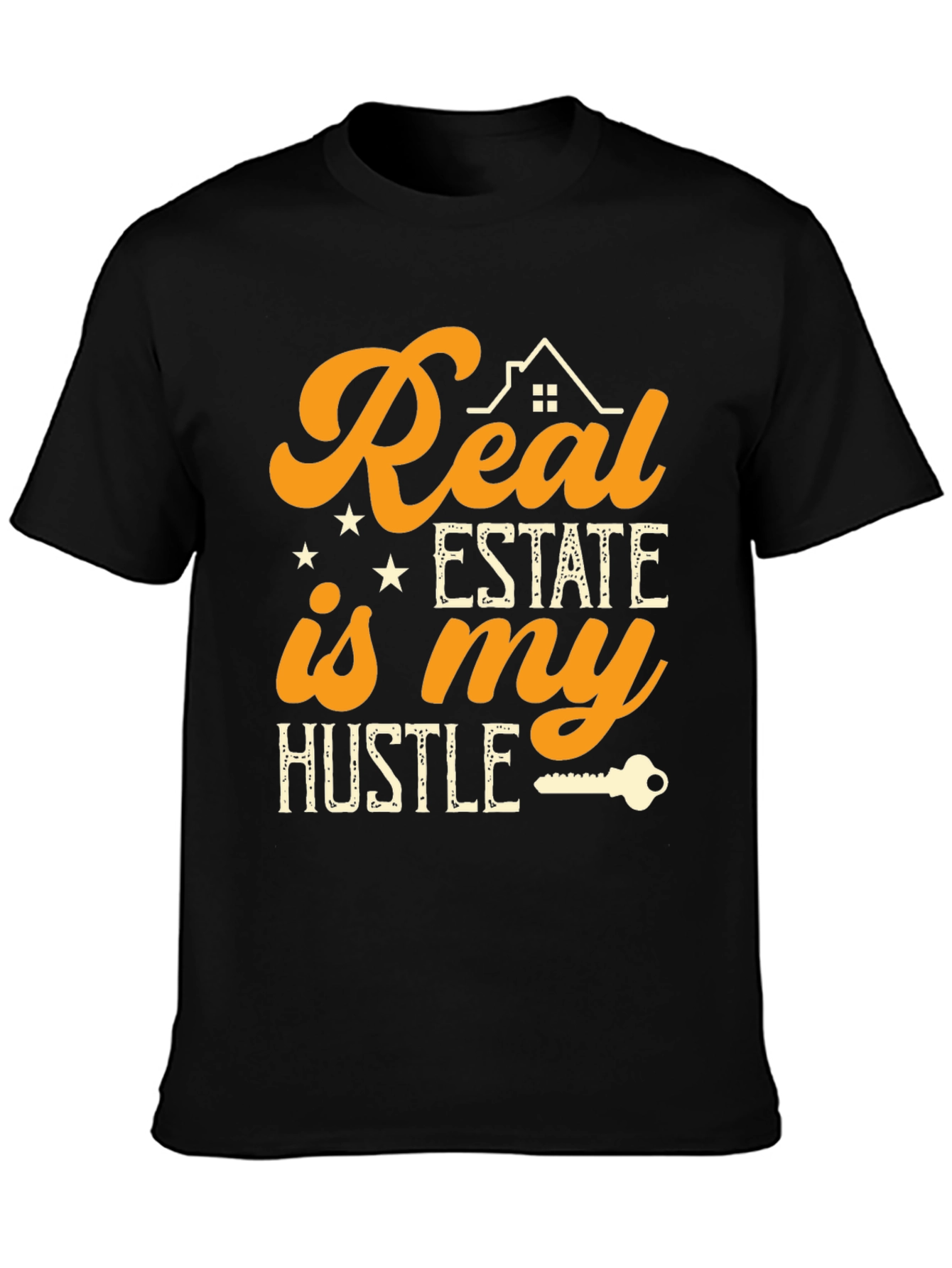 Real Estate Hustle Black Graphic Tee