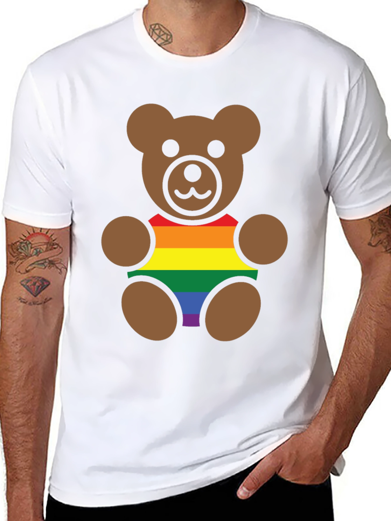 LGBT Pride Teddy Bear Graphic T-Shirt