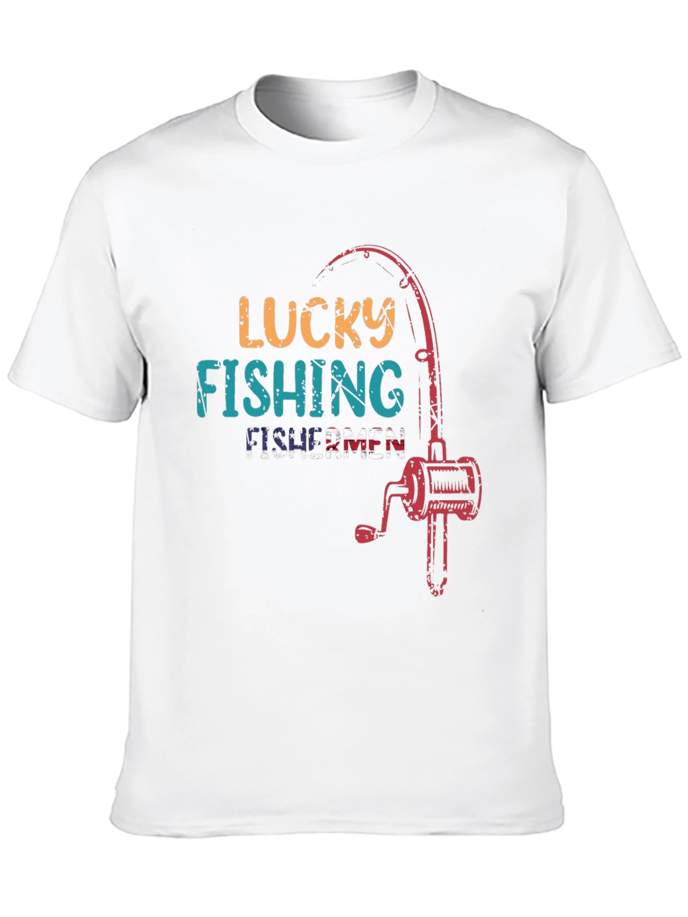 Lucky Fishing Fisherman Graphic Tee