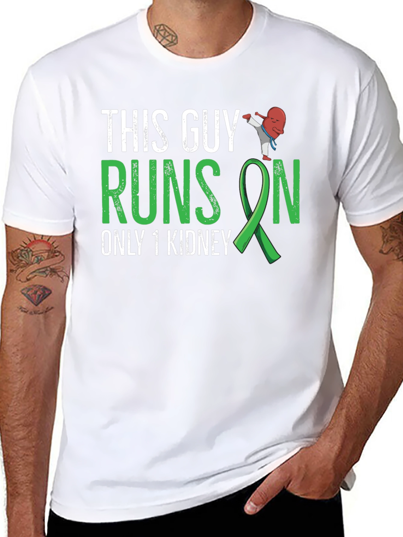 This Guy Runs on Only 1 Kidney T-Shirt