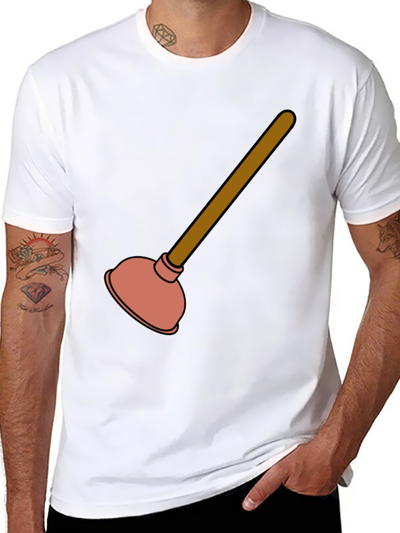 Funny Plunger Graphic T-Shirt