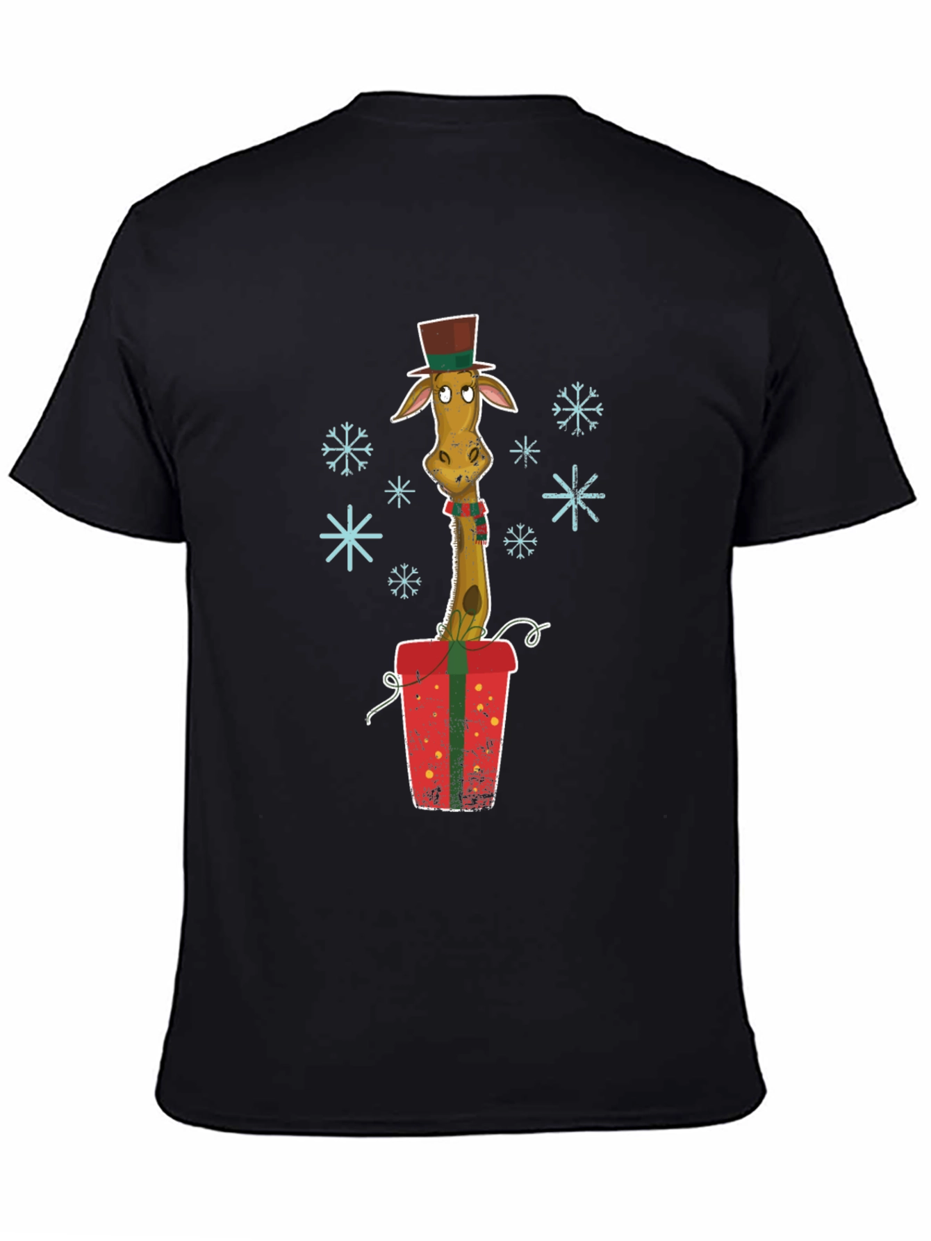 Giraffe Christmas Gift Graphic Tee