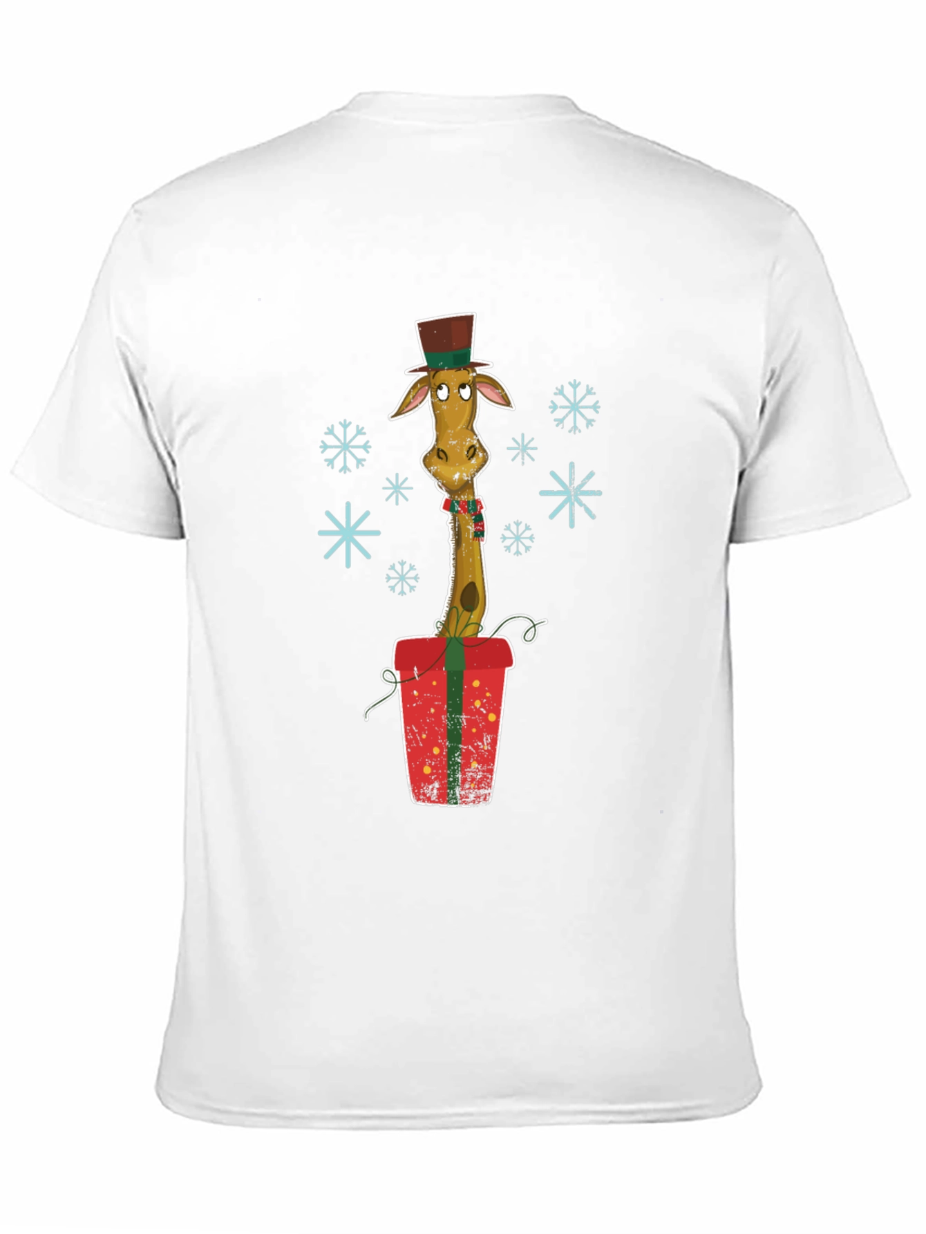 Giraffe Christmas Gift Graphic Tee