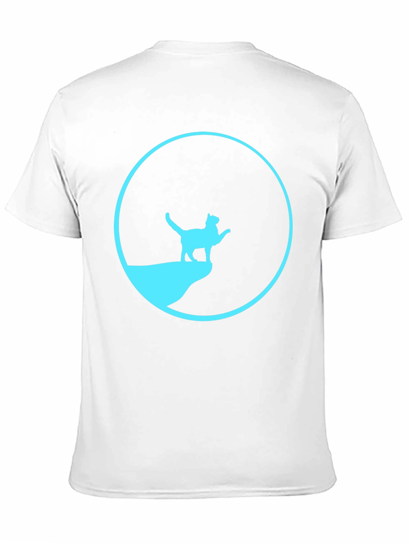 Cat Silhouette Graphic Print T-Shirt