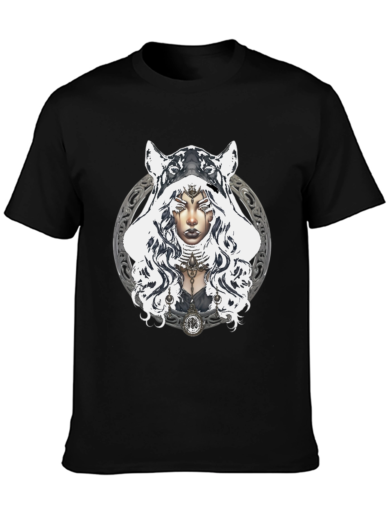 Mystic Wolf Hooded T-Shirt