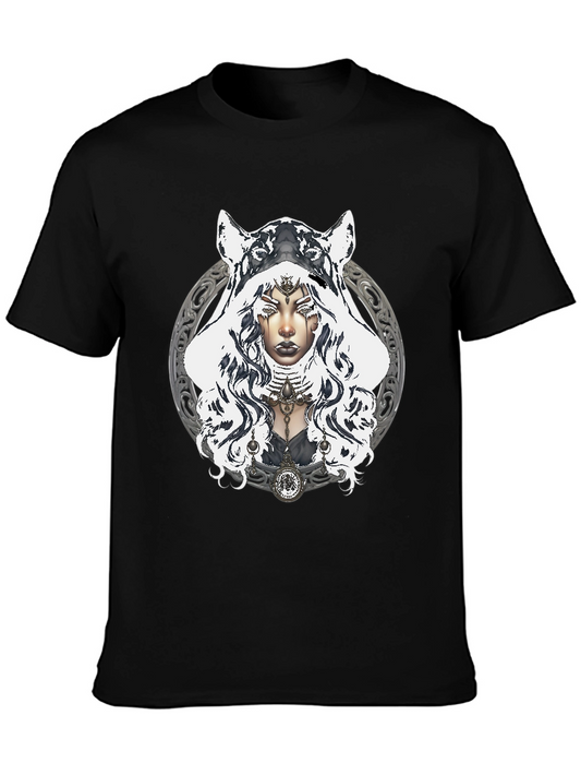 Mystic Wolf Hooded T-Shirt