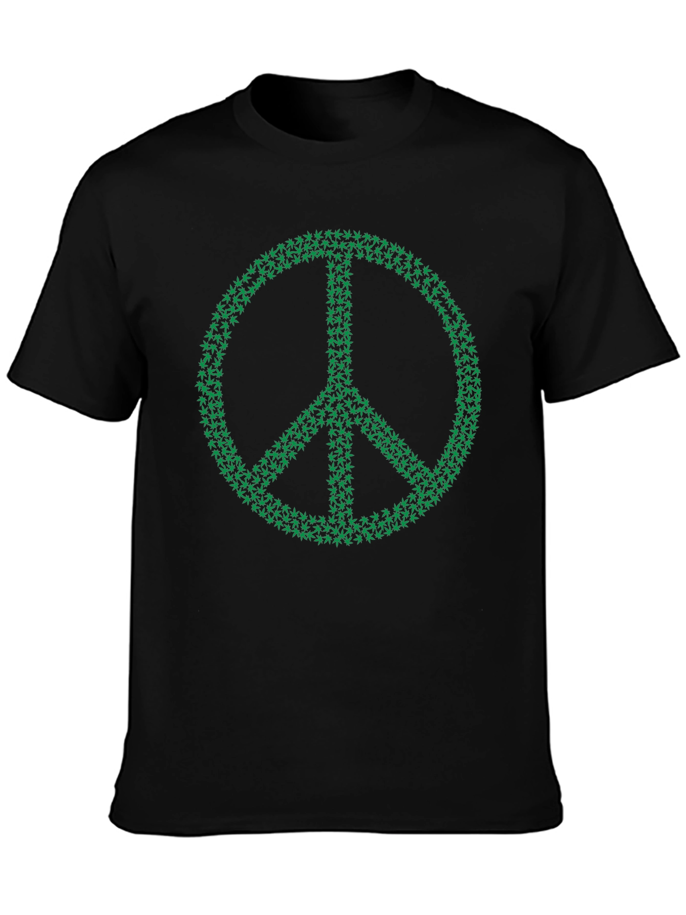 Peace Sign Marijuana Leaf Graphic Tee
