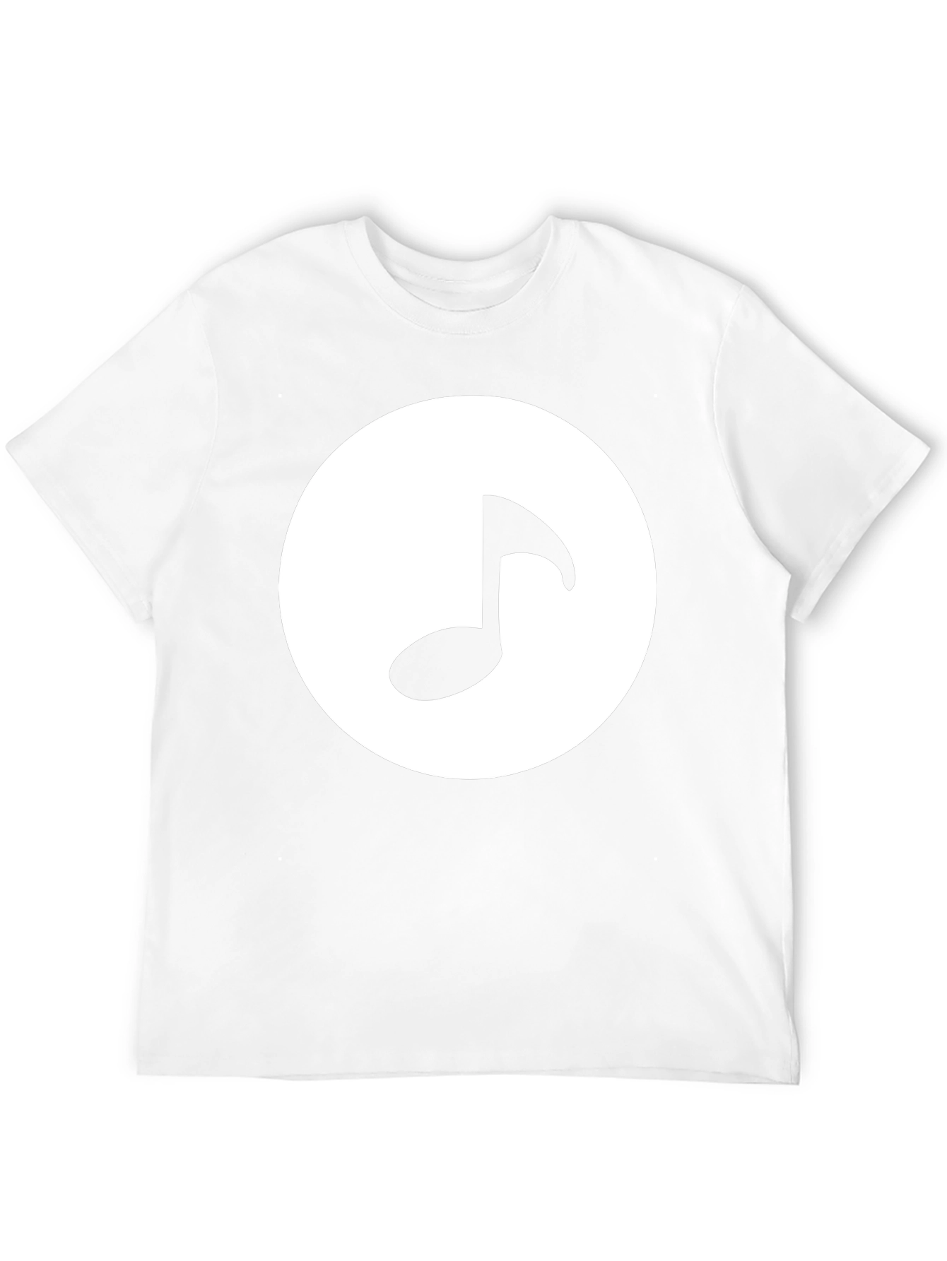 Music Note Graphic Tee - Black Cotton T-Shirt