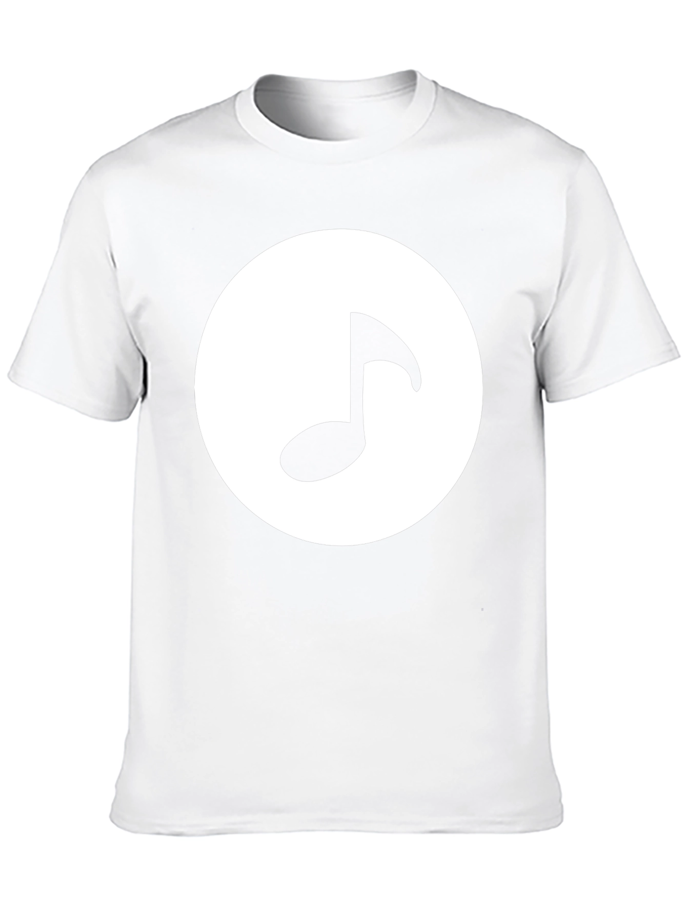 Music Note Graphic Tee - Black Cotton T-Shirt