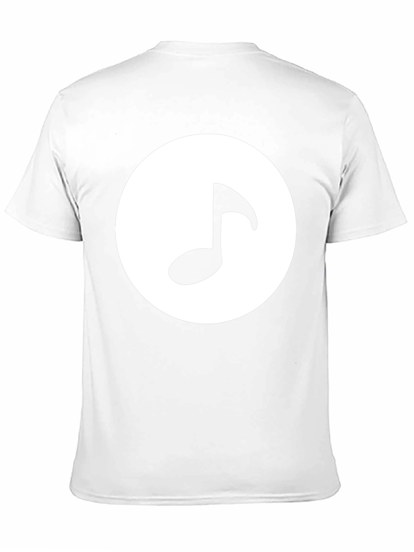 Music Note Graphic Tee - Black Cotton T-Shirt