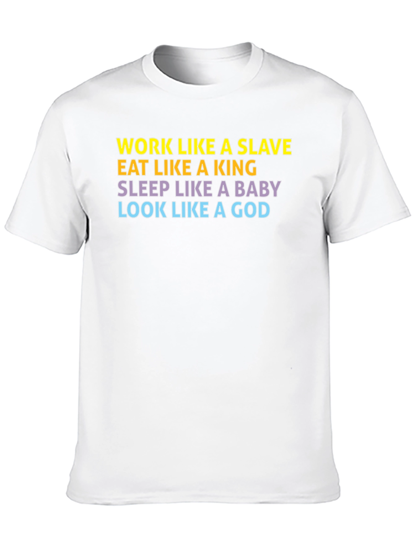 Work Like a Slave Black Graphic T-Shirt