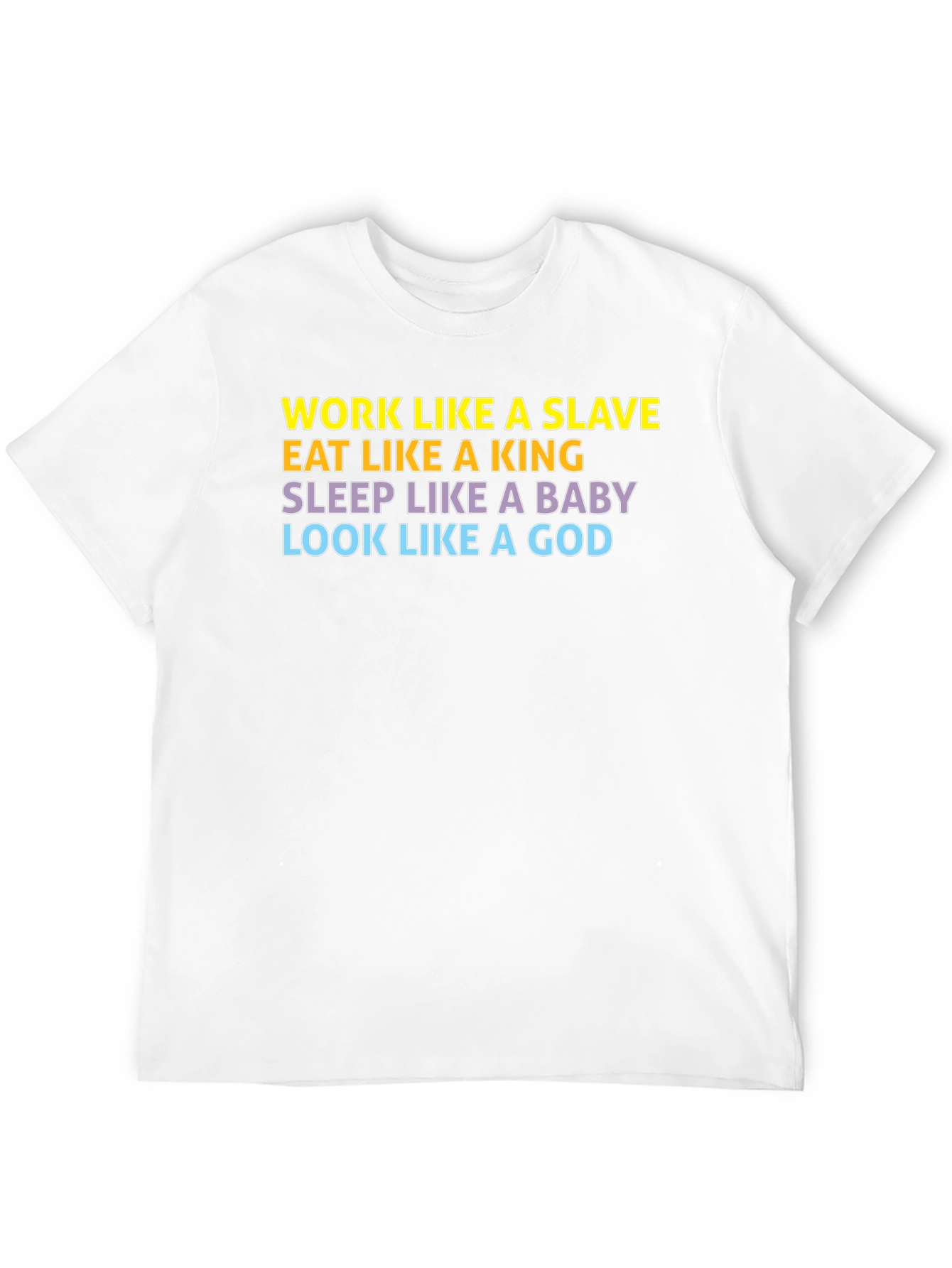 Work Like a Slave Black Graphic T-Shirt