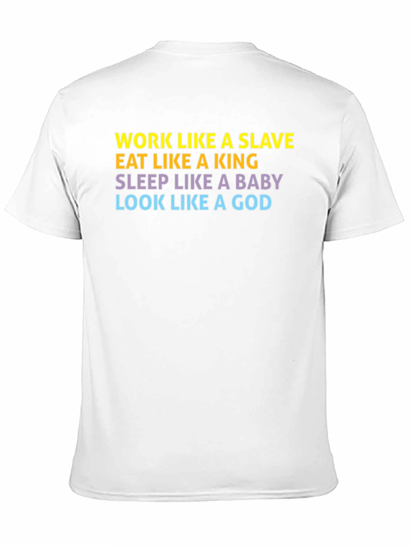 Work Like a Slave Black Graphic T-Shirt